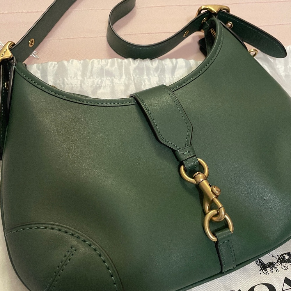 Coach Hamptons Hobo Hunter Green - Coach Originals